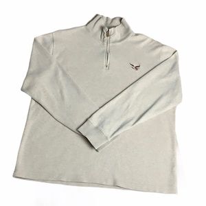 American Living Beige 1/4 Long Sleeve Pullover L